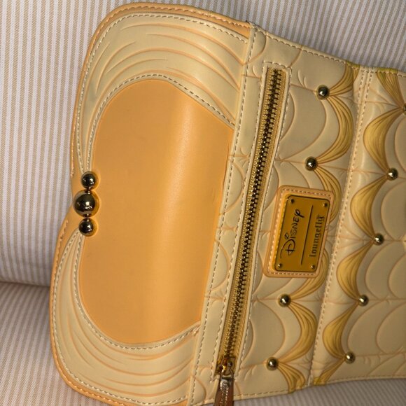 Disney Loungefly Beauty And The Beast 30th Anniversary Belle Yellow Dress Wallet - Picture 11 of 16
